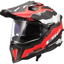 Casco Integrale Touring Ls2 Mx701 Explorer C TRICK Bianco Rosso