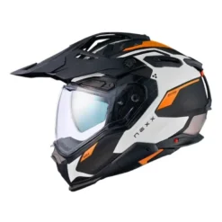 Casco Integrale Touring Nexx X.Wed 3 Keyo Adventure Bianco Arancio Opaco