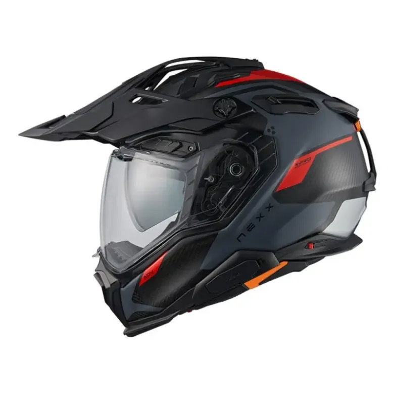 Casco Integrale Touring Nexx X.Wed 3 Keyo Adventure Grigio Rosso Opaco