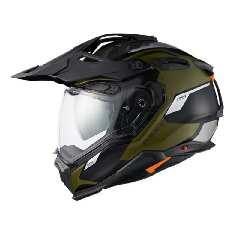 Casco Integrale Touring Nexx X.Wed 3 Keyo Adventure Verde Argento Opaco