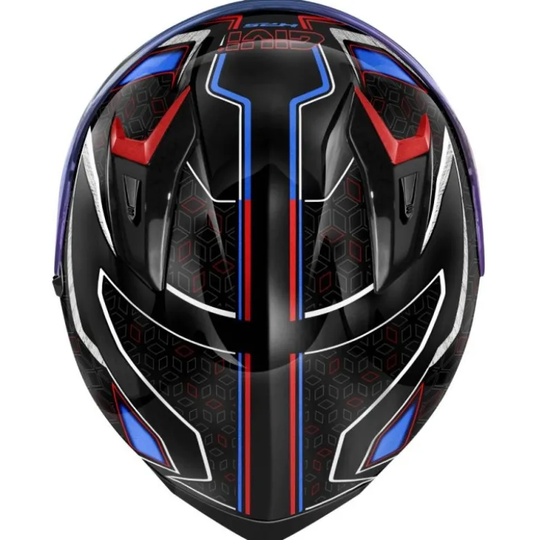 Casco Int 50.8 Mystical Nero Rosso Blu Bianco