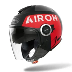 Casco Jet Airoh Helios Up Nero Opaco