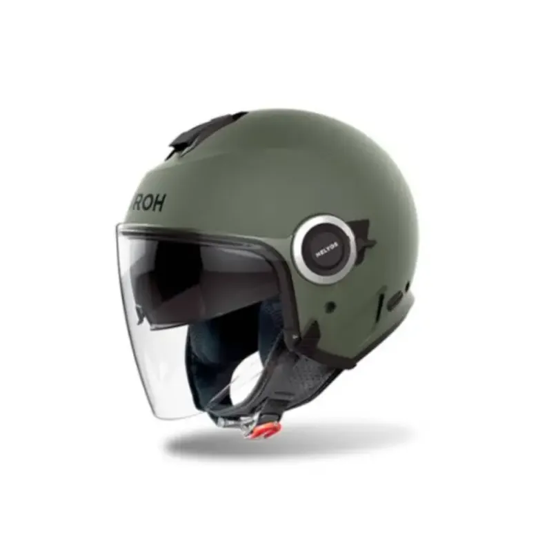 Casco Jet Airoh Helyos Color Verde Militare Opaco