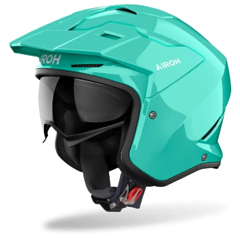 Casco Jet Airoh Kombakt Color Aquamarine Lucido