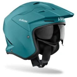 Casco Jet Airoh Kombakt Color Verde Petrolio Opaco