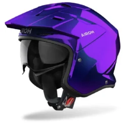Casco Jet Airoh Kombakt Shimmer Viola Lucido
