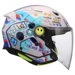 Casco Jet Bambino Ls2 OF622 Funny II Next Level Bianco Lucido