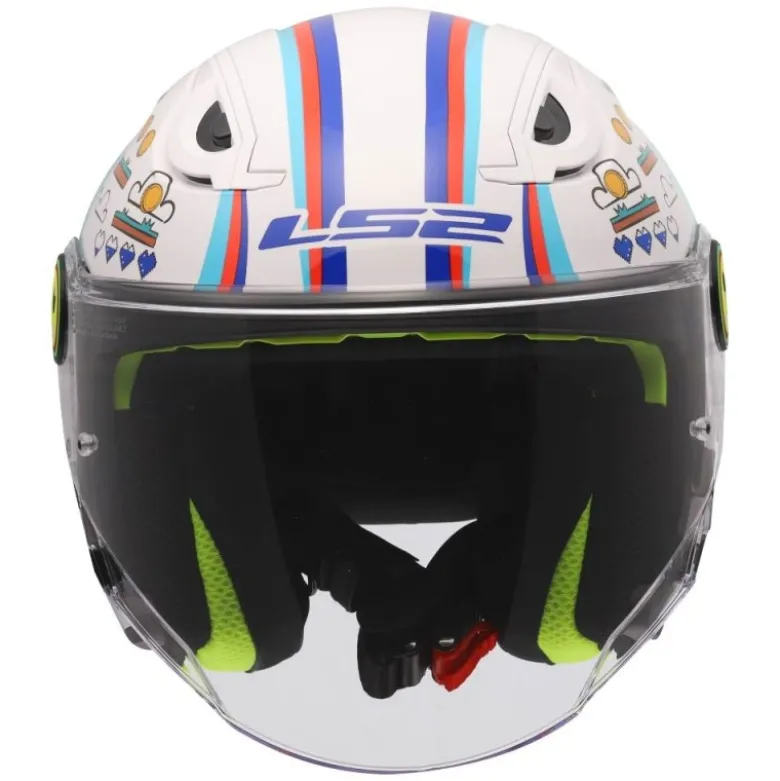 Casco Jet Bambino Ls2 OF622 Funny II Next Level Bianco Lucido