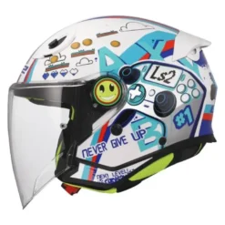Casco Jet Bambino Ls2 OF622 Funny II Next Level Bianco Lucido