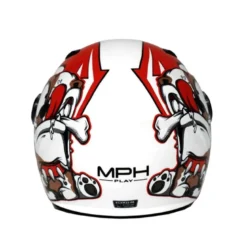 Casco Jet Bambino MPH Play Buldog Bianco Lucido