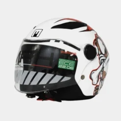 Casco Jet Bambino MPH Play Buldog Bianco Lucido
