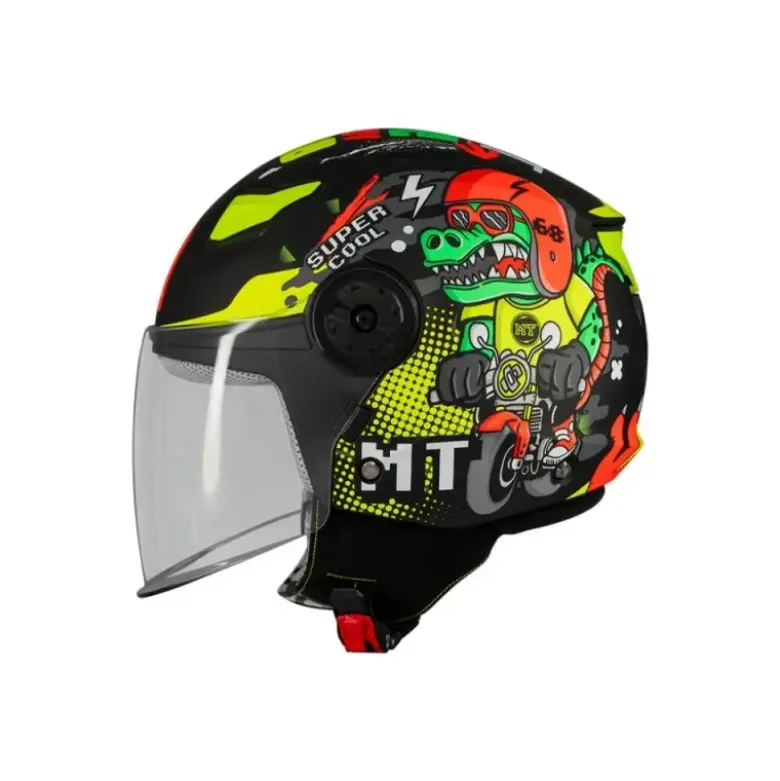 Casco Jet Bambino Mt Helmets Of514 Lite A1 Dino Opaco