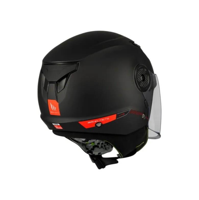 Casco Jet Bambino Mt Helmets Of514 Lite A1 Solid Opaco Nero Opaco