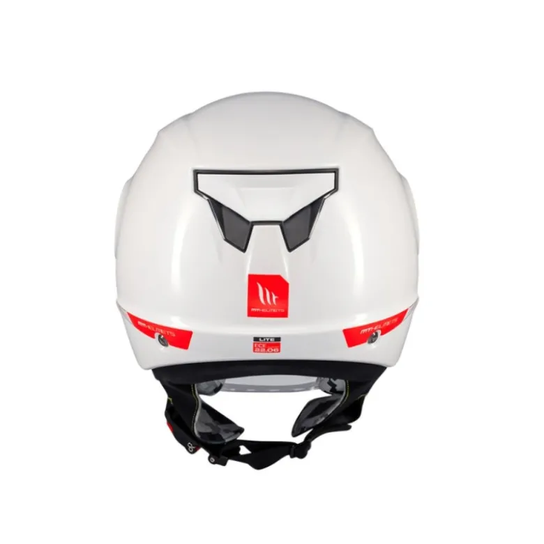 Casco Jet Bambino Mt Helmets Of514 Lite A0 Solid Perla Lucido Bianco