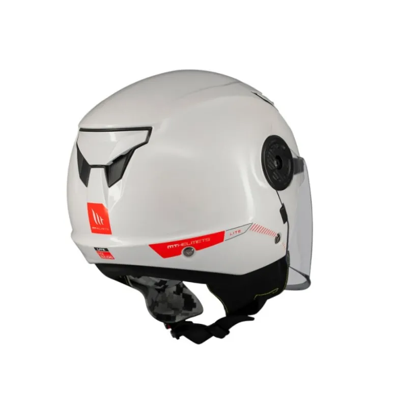 Casco Jet Bambino Mt Helmets Of514 Lite A0 Solid Perla Lucido Bianco