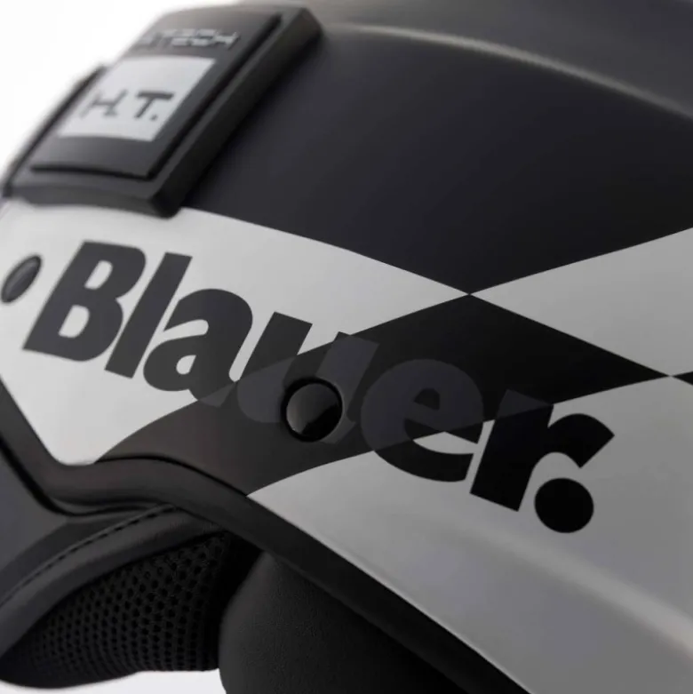 Casco Jet Blauer Bet HT Nero Bianco