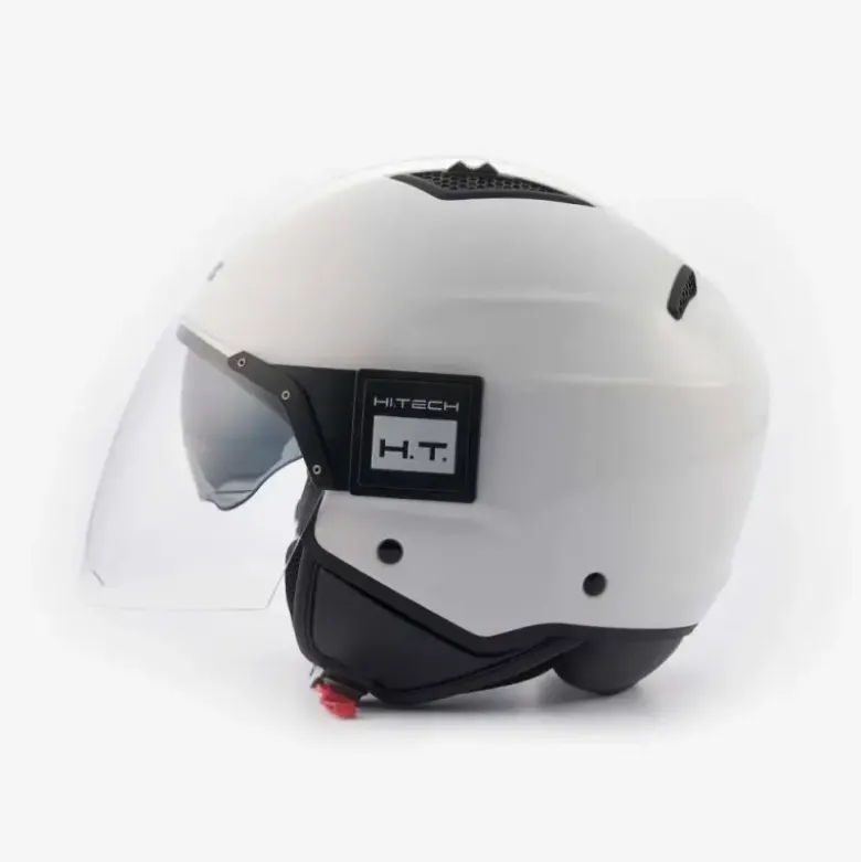 Casco Jet Blauer Bet Monochrome Bianco Lucido