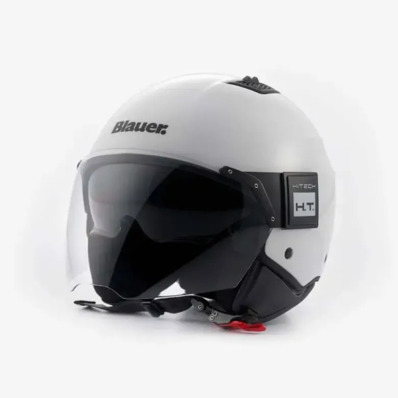 Casco Jet Blauer Bet Monochrome Bianco Lucido