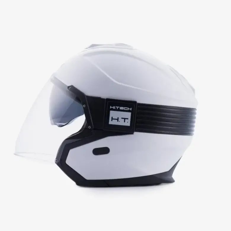 Casco Jet Blauer Hacker BTR Bianco Nero