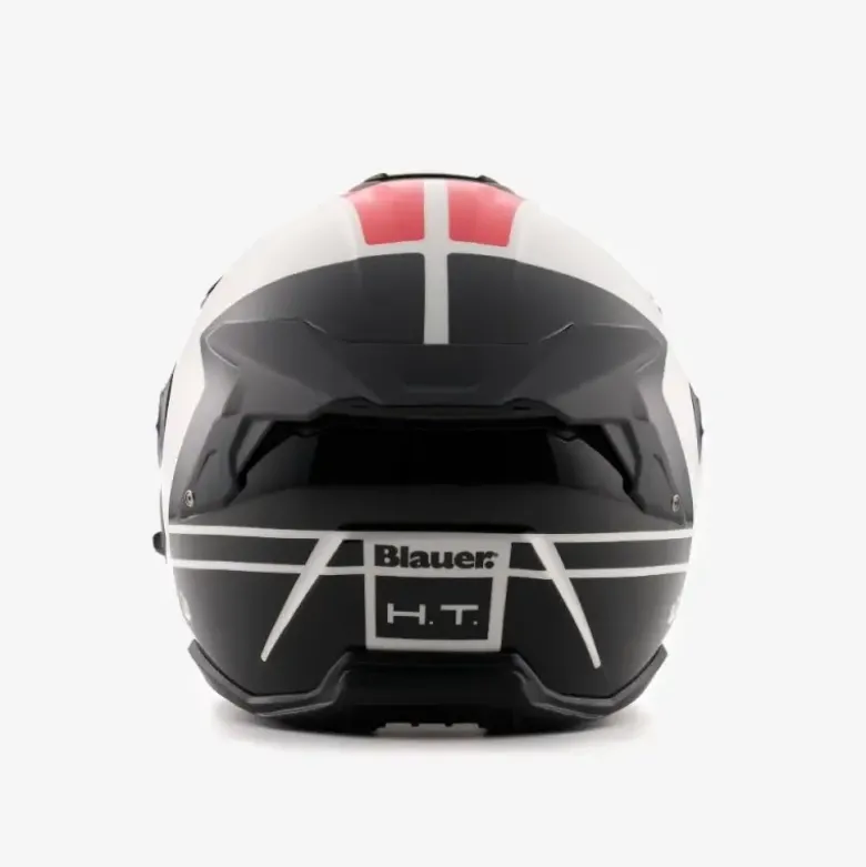 Casco Jet Blauer JJ-01 Bianco Rosso Lucido
