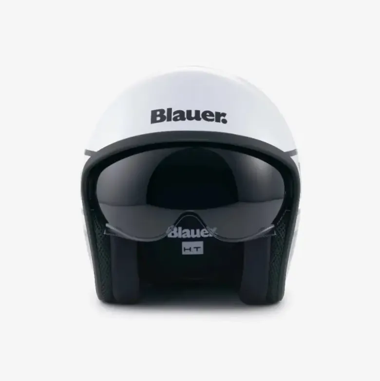 Casco Jet Blauer Pilot 4.0 Bianco Grigio Lucido