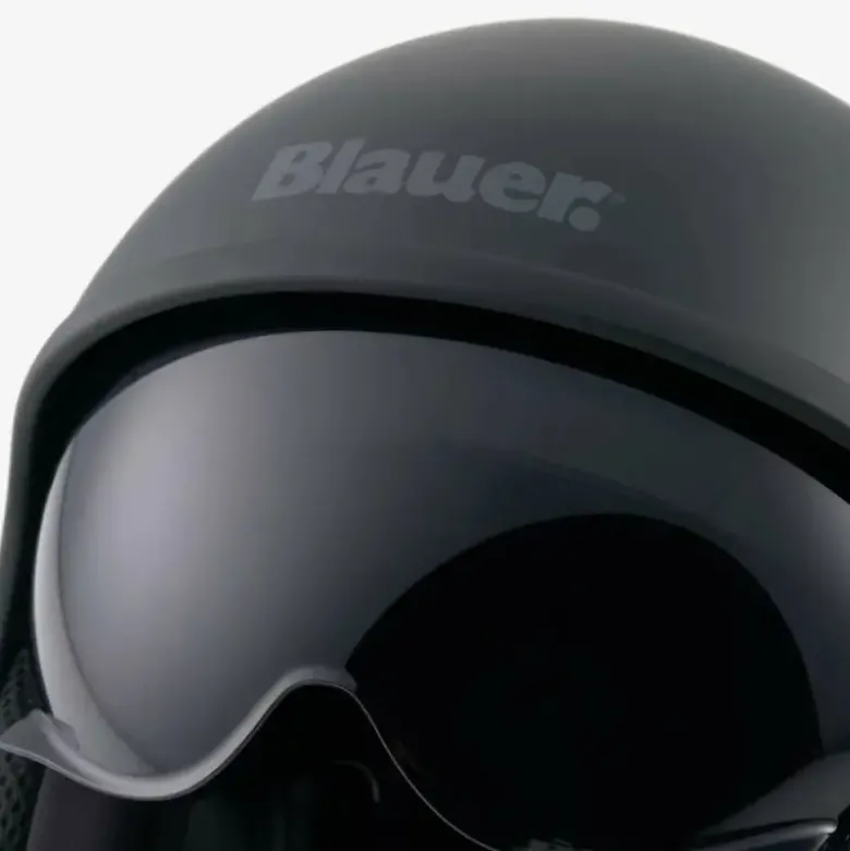 Casco Jet Blauer Pilot 4.0 MONOCHROME Nero Opaco