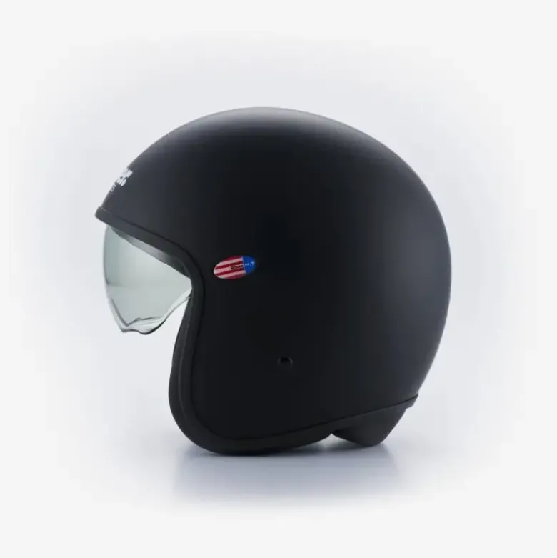 Casco Jet Blauer Pilot 1.1 Monochrome Nero Opaco