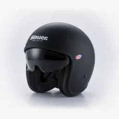 Casco Jet Blauer Pilot 1.1 Monochrome Nero Opaco