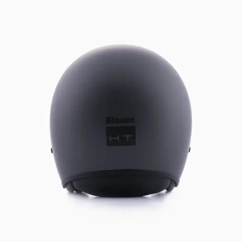 Casco Jet Blauer Pilot 06 Monochrome Titanio Opaco
