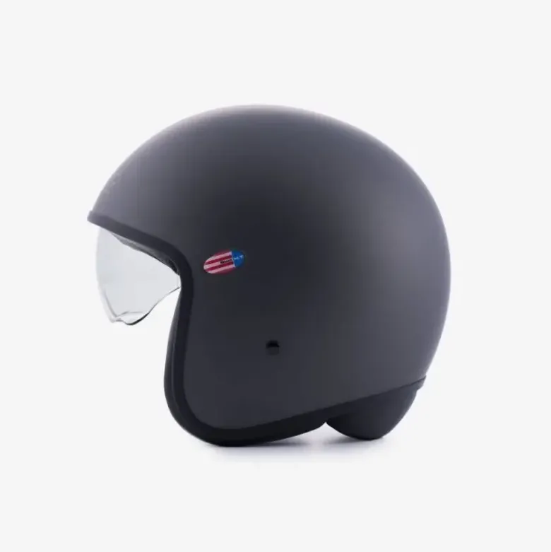 Casco Jet Blauer Pilot 1.1 Monochrome Titanio Opaco
