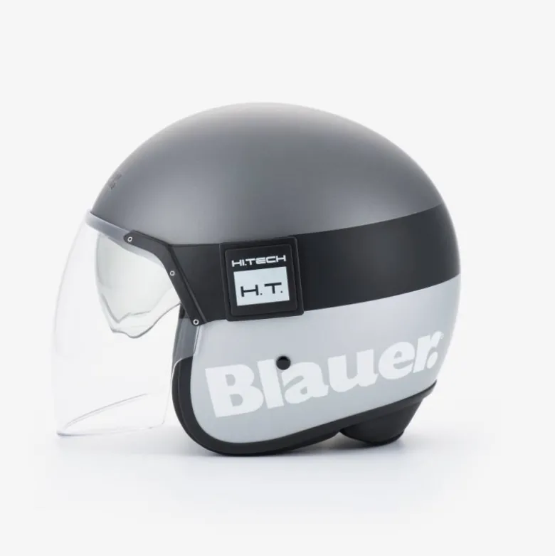 Casco Jet Blauer Pod Grigio Titanio Opaco