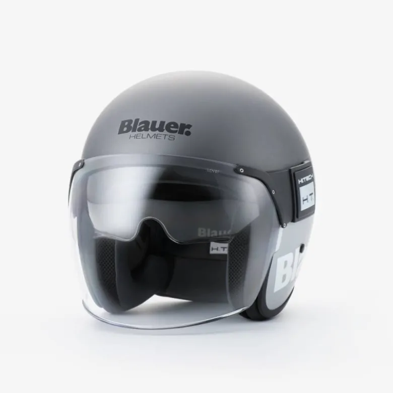 Casco Jet Blauer Pod Grigio Titanio Opaco