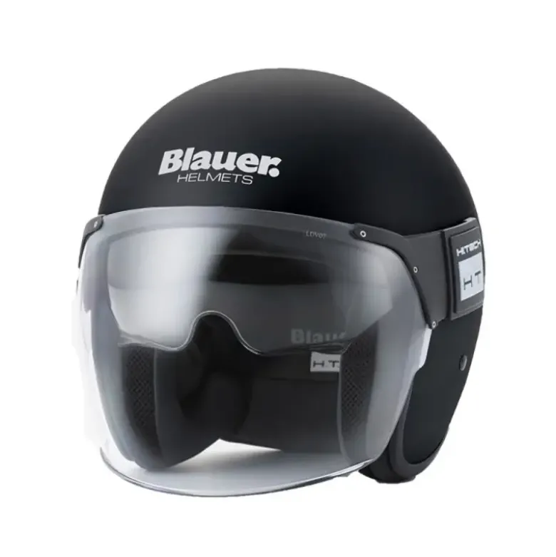 Casco Jet Blauer Pod 06 Monochrome Nero Opaco