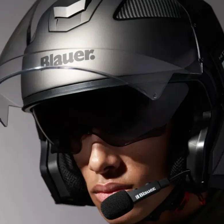 Casco Jet Blauer Solo BTR Titanio Carbon Nero