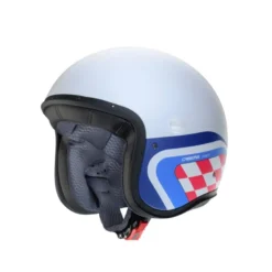 Casco Jet Caberg Freeride X Daytona Bianco Opaco Blu Azzurro Rosso