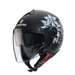 Casco Jet Caberg Riviera V4 X Mia Nero Opaco Bianco Grigio Azzurro