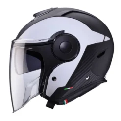 Casco Jet Caberg Soho Milano Nero Opaco Bianco