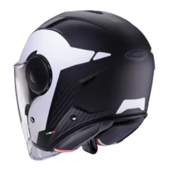 Casco Jet Caberg Soho Milano Nero Opaco Bianco