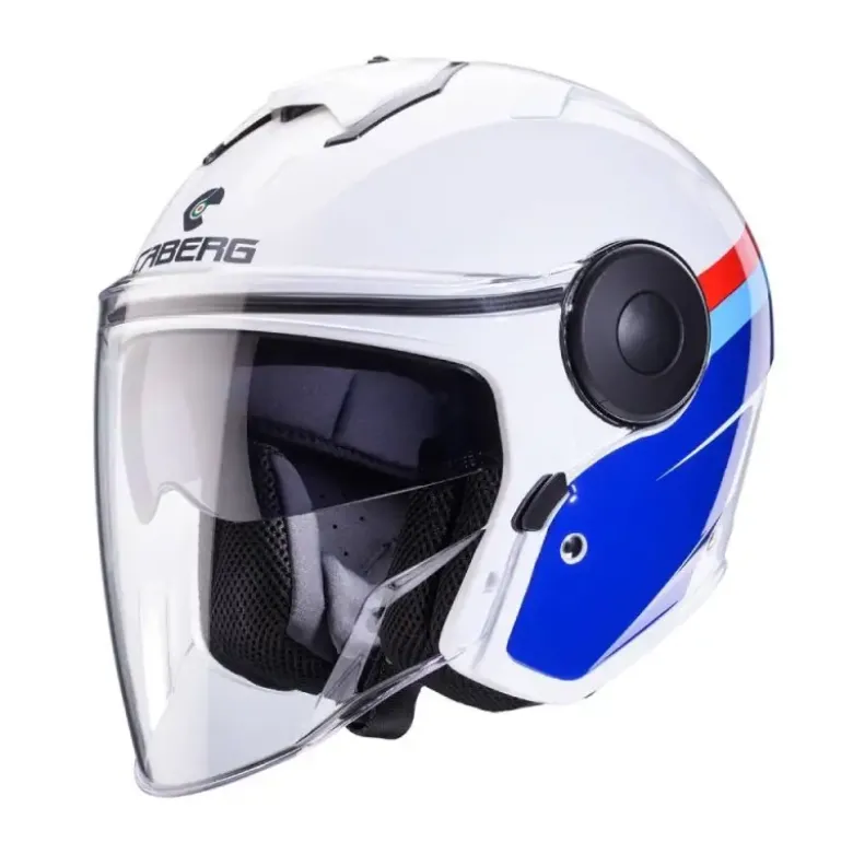 Casco Jet Caberg Soho Zephyr Bianco Blu Azzurro Rosso