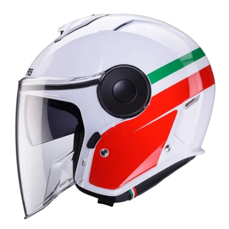 Casco Jet Caberg Soho Zephyr Bianco Verde Rosso