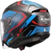 Casco Jet Carbonio Ls2 OF603 Infinity II Carbon Urus Blu Rosso