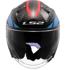 Casco Jet Carbonio Ls2 OF603 Infinity II Carbon Urus Blu Rosso