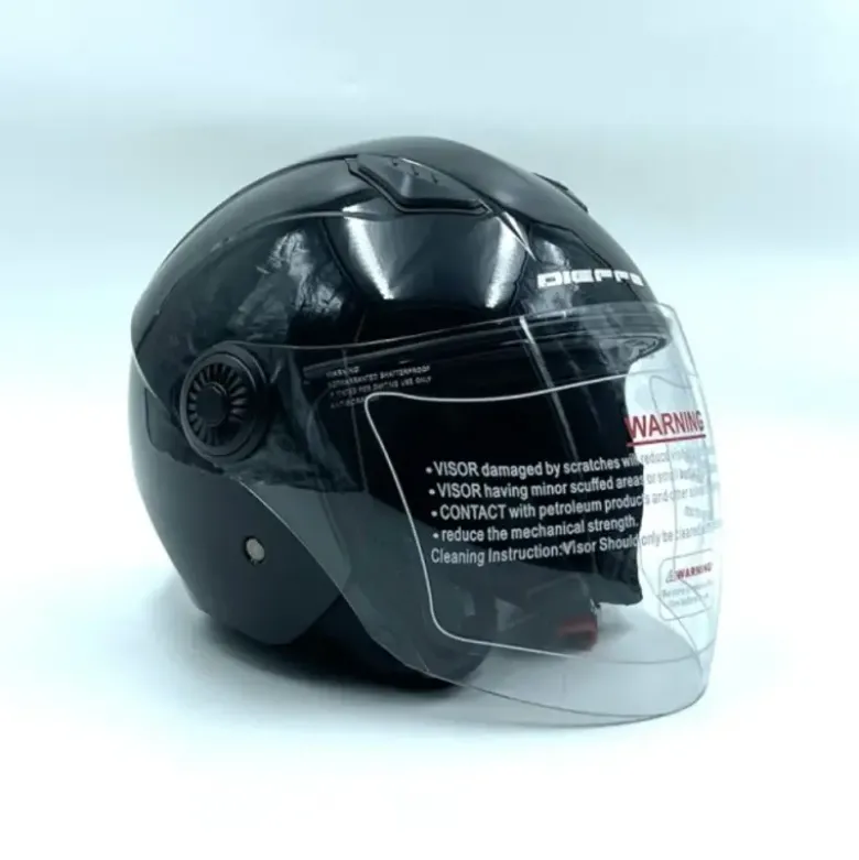 Casco Jet Dieffe DF21 Nero Lucido