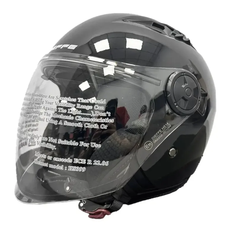 Casco Jet Dieffe DF62 Shiny Black