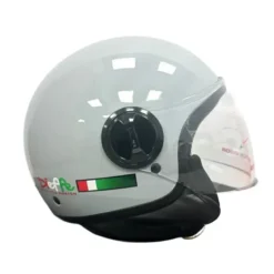 Casco Jet Dieffe DF2003 Shiny Grigio Chiaro Lucido