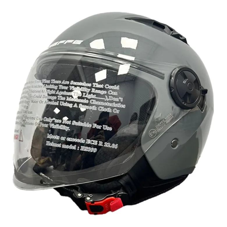 Casco Jet Dieffe DF62 Shiny Light Grey