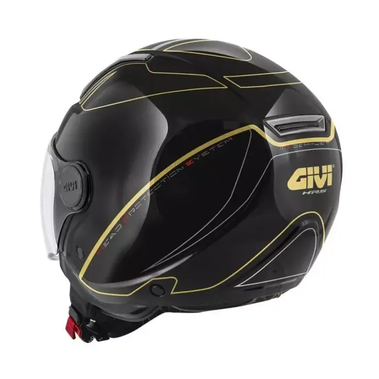 Casco Jet Givi 11.7 Logic Nero Oro Titanio Rosso