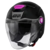 Casco Jet Givi 12.5 Solid Nero Opaco Rosa