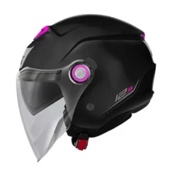 Casco Jet Givi 12.5 Solid Nero Opaco Rosa