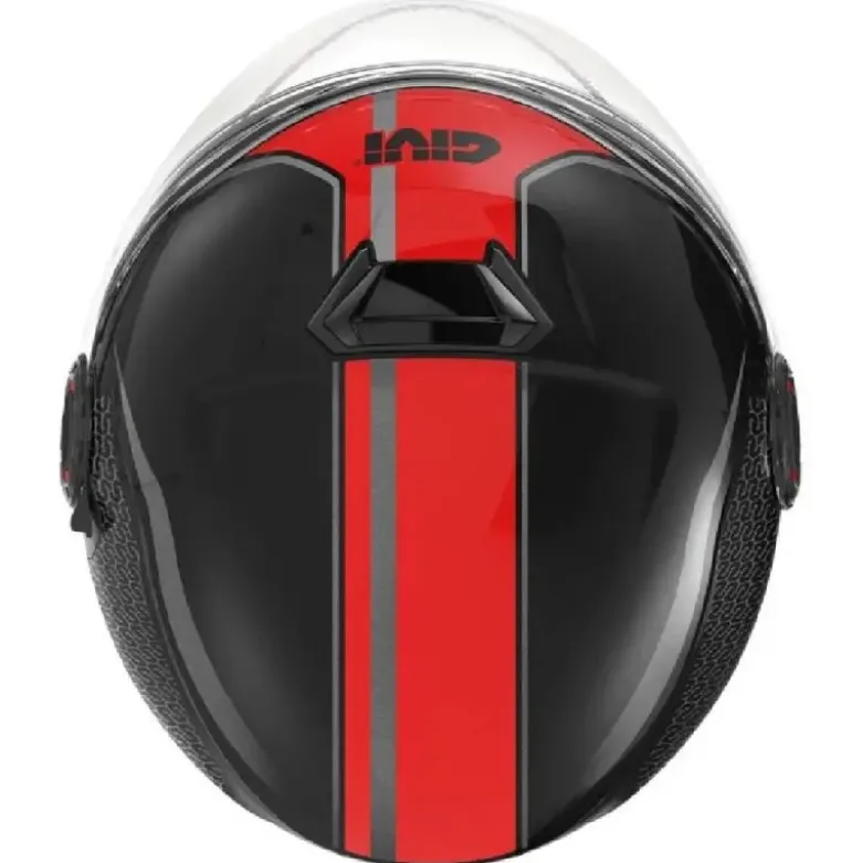 Casco Jet Givi 12.5 Touch Nero Opaco Rosso